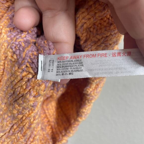 Intimately Free People Medium Here All Day Cotton Sweater Crop Tank Top Orange - Picture 9 of 10